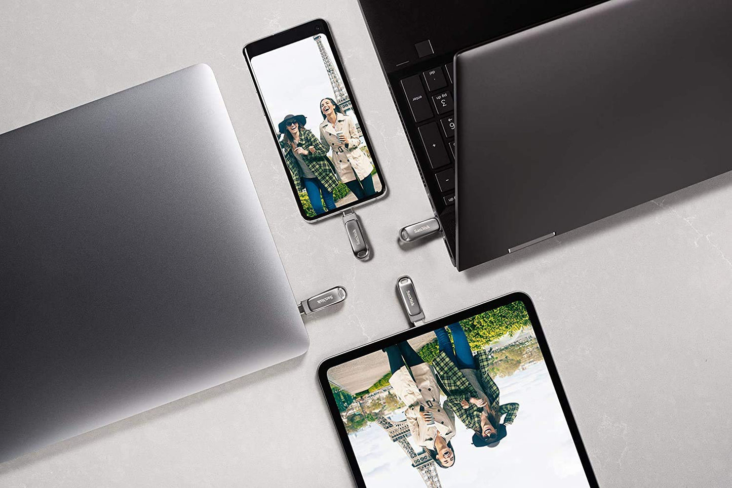 SanDisk 64GB Ultra Dual Drive Luxe USB Type-C - SDDDC4-064G-G46, Sliver 🍁 All In One Marketplace Canada