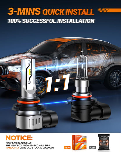 SEALIGHT H10 LED Fog Light Bulbs or DRL, 12000LM 9140 9145 Fog Lights LED Bulbs 600% Brightness Upgrade, F5 1:1 Size 100% Successful Installation for Trucks Cars, Pack of 2