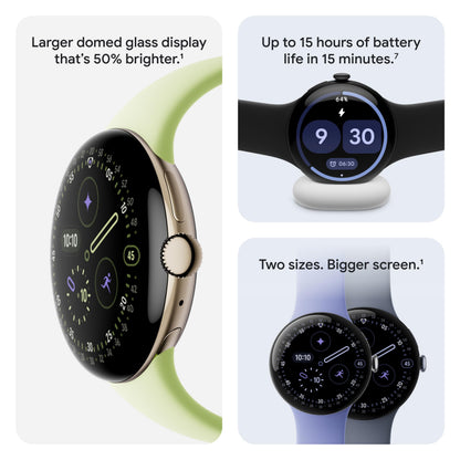 Google Pixel Watch 4 (45mm) - Satin Moonstone Case - Moonstone Band - Wi-Fi Google