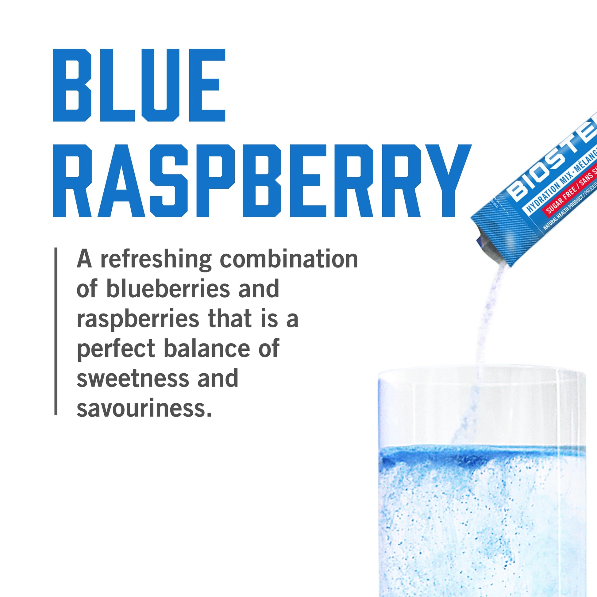 BioSteel Electrolyte Hydration Mix, Blue Raspberry, 12 Sticks, Zero Sugar BioSteel Sports