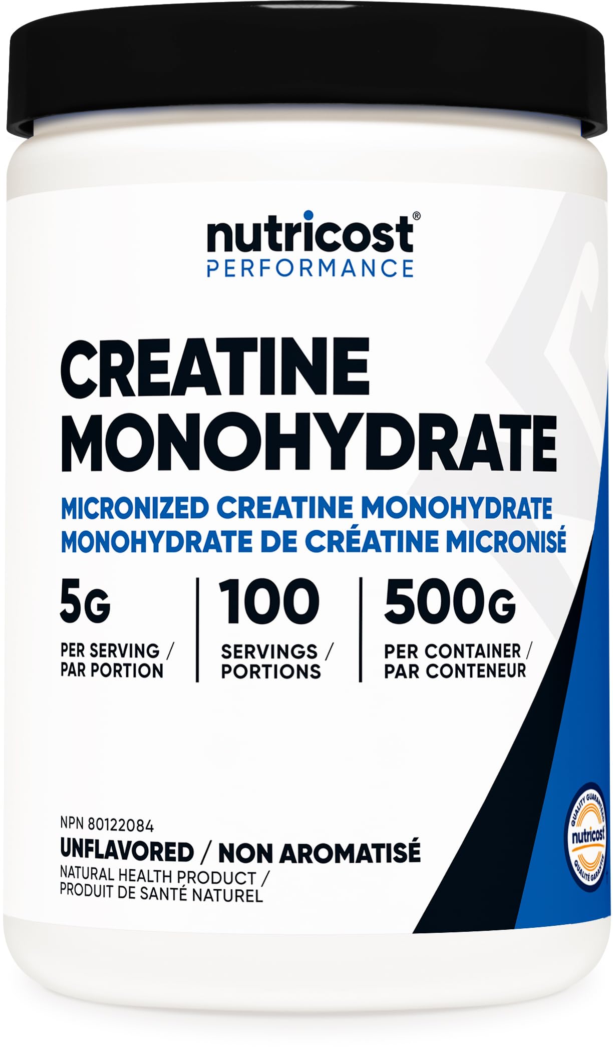 Nutricost Creatine Monohydrate Micronized Powder 500G, 5000mg Per Serv (5g) - 100 Servings, 17.9 Oz - Available at All In One Marketplace Canada