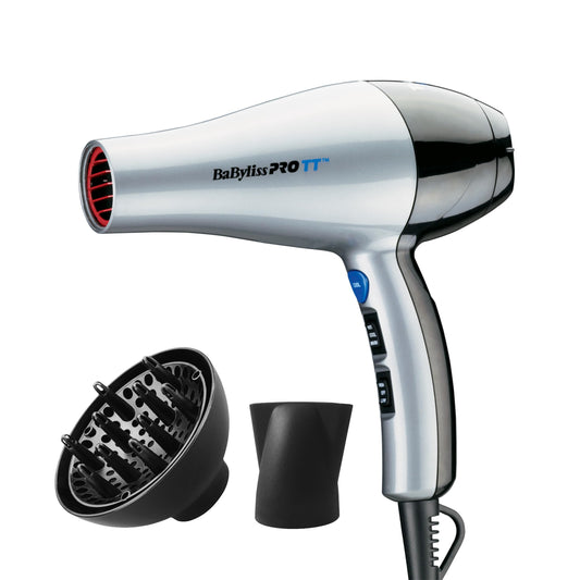 BaBylissPRO TT Tourmaline and Ceramic Hair Dryer, with Diffuser, 1875 watts