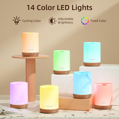 ASAKUKI 300ml Essential Oil Diffuser, Ultrasonic Aroma Diffuser for Essential Oils, Scent Diffuser, Fragrant Humidifier, 3 Timers and Auto-Off, 7 LED Light Colors for Home Office - Available at All In One Marketplace Canada