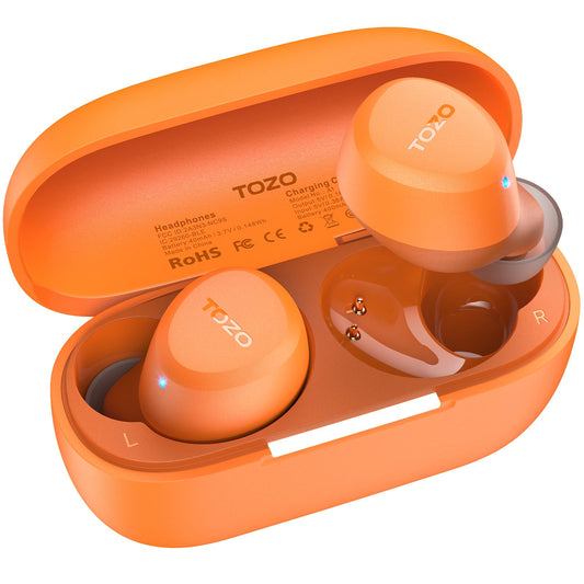 TOZO A1 Wireless Earbuds Bluetooth 5.3 Light Weight in Ear IPX5 Waterproof Headphones 2 Mic for AI Calls, Immersive Premium Sound Bass Headset with Charging Case, 32 Presets EQ Customization via App