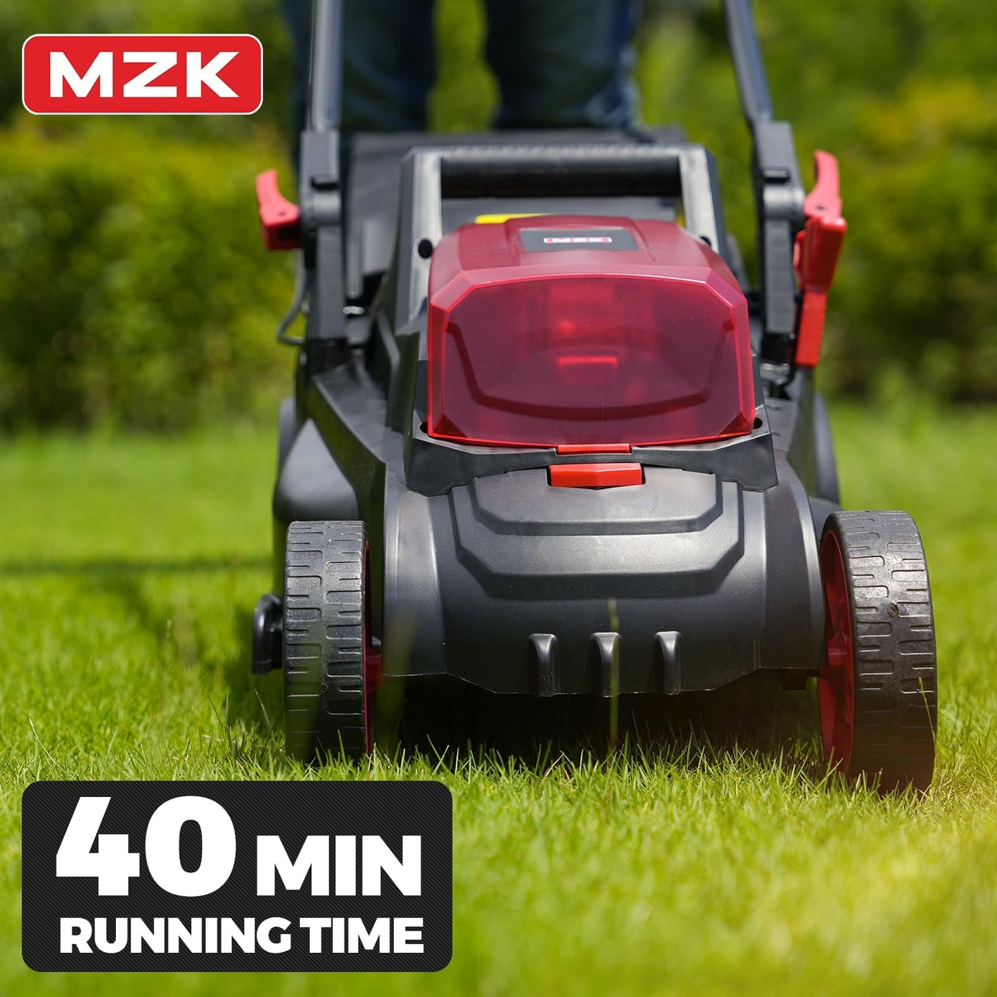 MZK 40V(2 x 20V) 13” Cordless Electric Lawn Mower, Electric Mower with 4-Position Height Adjustment, Compact and Lightweight Push Battery Powered Lawn Mower (LM13CA08) - Available at All In One Marketplace Canada