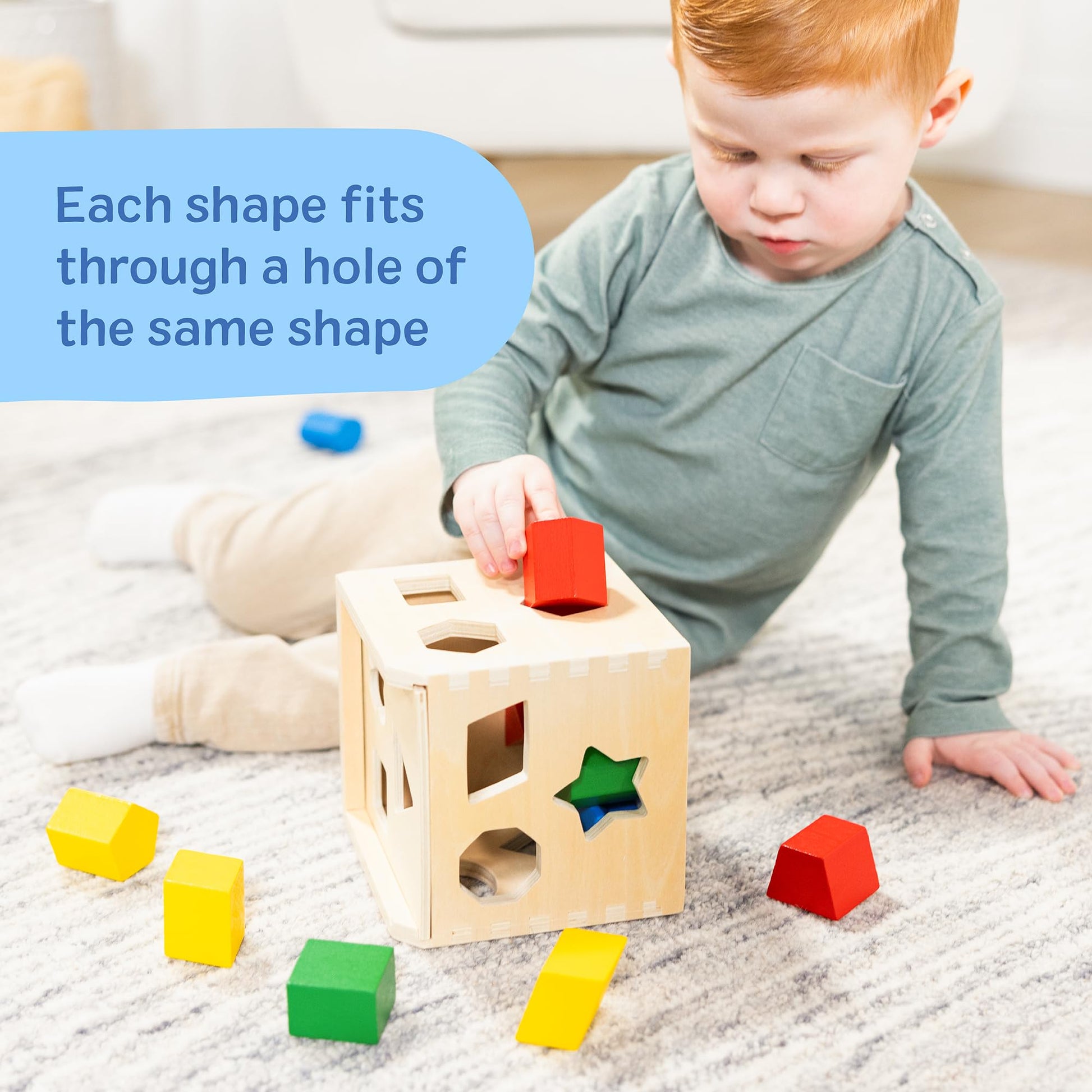 Melissa & Doug Shape Sorting Cube Wooden Classic Educational Toy Melissa & Doug
