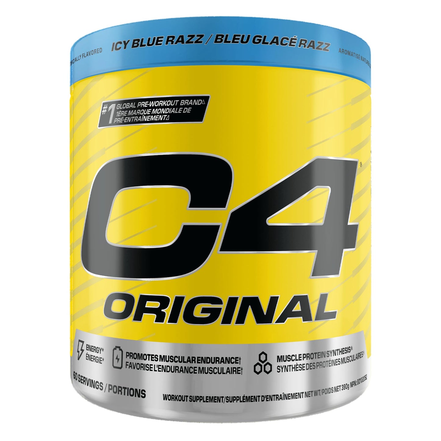 Cellucor C4 Original Pre Workout Powder - Sugar Free Preworkout Energy for Men & Women - 150mg Caffeine, Beta Alanine, Creatine - Icy Blue Razz, 60 Servings Cellucor