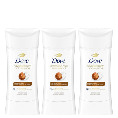 Dove Advanced Care Antiperspirant Stick for women Shea Butter for 48-Hour Protection, Cruelty-Free Women's Antiperspirant, 74g (Pack of 3) - Available at All In One Marketplace Canada