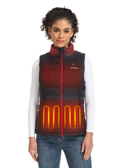 ororo Women Heated Vest, Lightweight Layering for Daily Winter Commuting (Neutral Black, M) 🍁 All In One Marketplace Canada