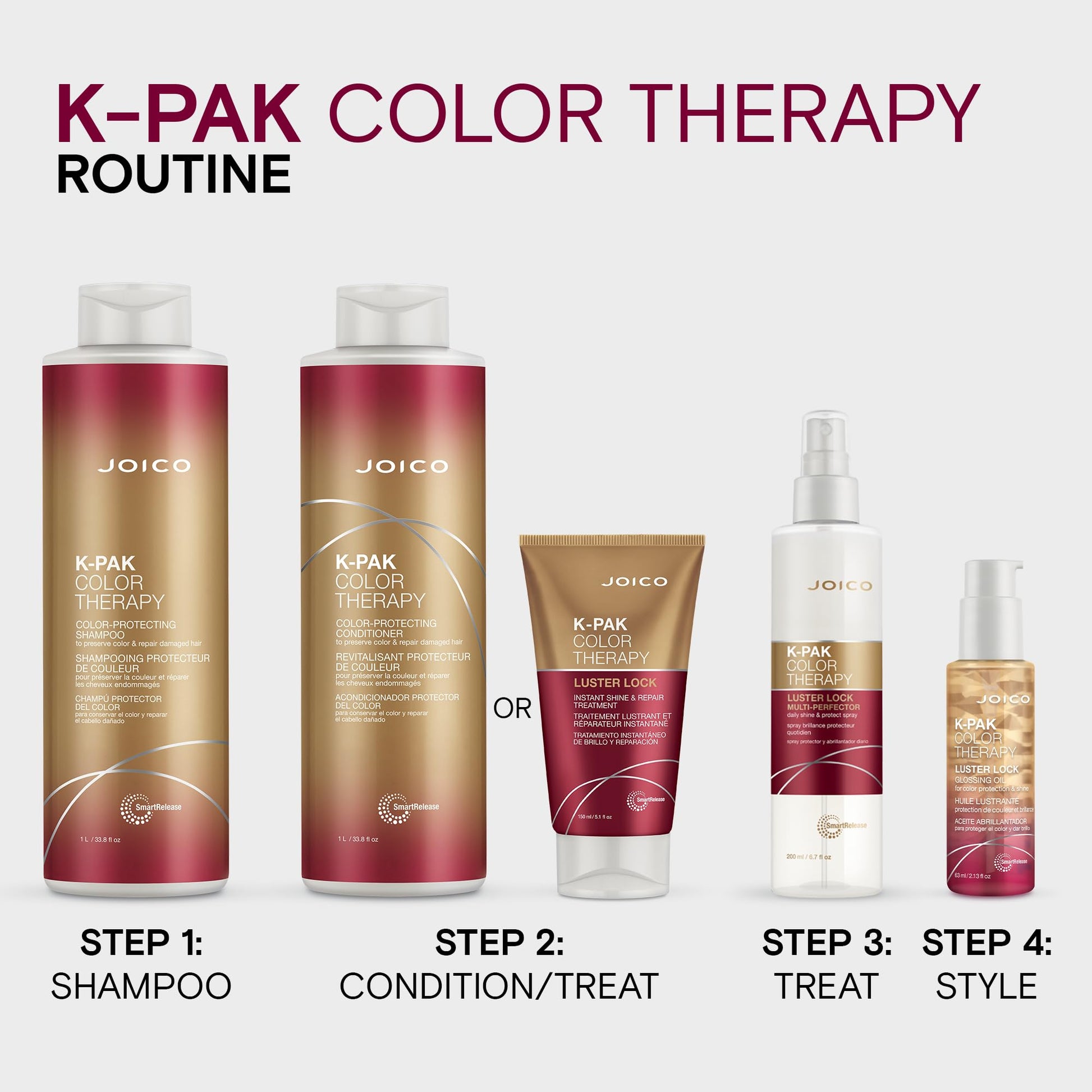 Joico K-Pak Color Therapy Color Protecting Conditioner, for Damaged, Colour Intensity, Conditioning, Heat Protectant with Argan and Keratin, Sulfate Free, 1L Joico