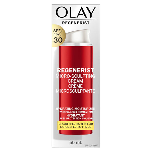Olay Regenerist Micro-Sculpting Cream Anti-Aging Face Moisturizer with SPF 30 Broad Spectrum, Vitamin B3, 50 mL - Available at All In One Marketplace Canada
