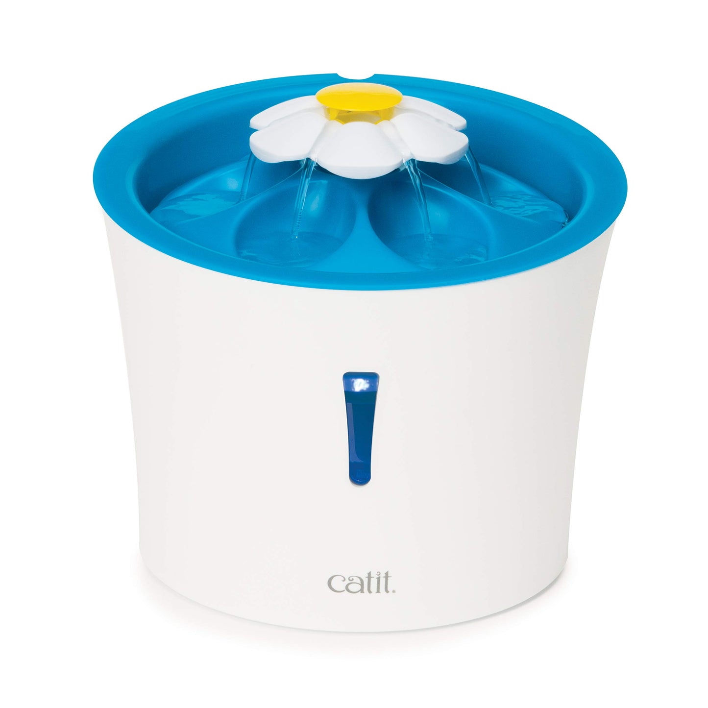 Catit LED Flower, Cat Water Fountain with Triple Action Filter, Blue 3L, Modern Cat Fountain, Fontaine Pour Chat, Pet Water Fountains, Perfect for Indoor Cats Catit