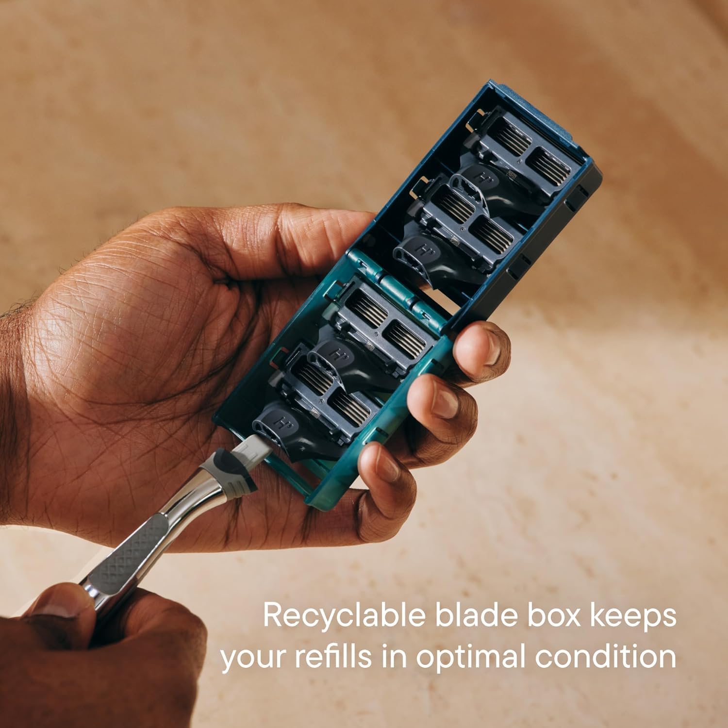 Harry's Original Blades - Men's Razor Refill Pack for Smooth Shaving - Razor Head Replacement - Five Sharp Blades - Flexible Hinge - Moisture Strip - Precision Trimmer - 14 count - Available at All In One Marketplace Canada