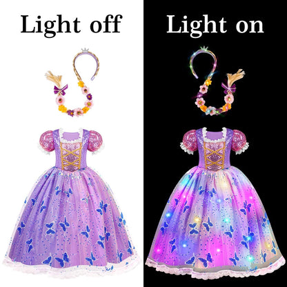 Meland Princess Dress Up for Girls 3-10, Light Up Costume for Girls Gift 🍁 All In One Marketplace Canada