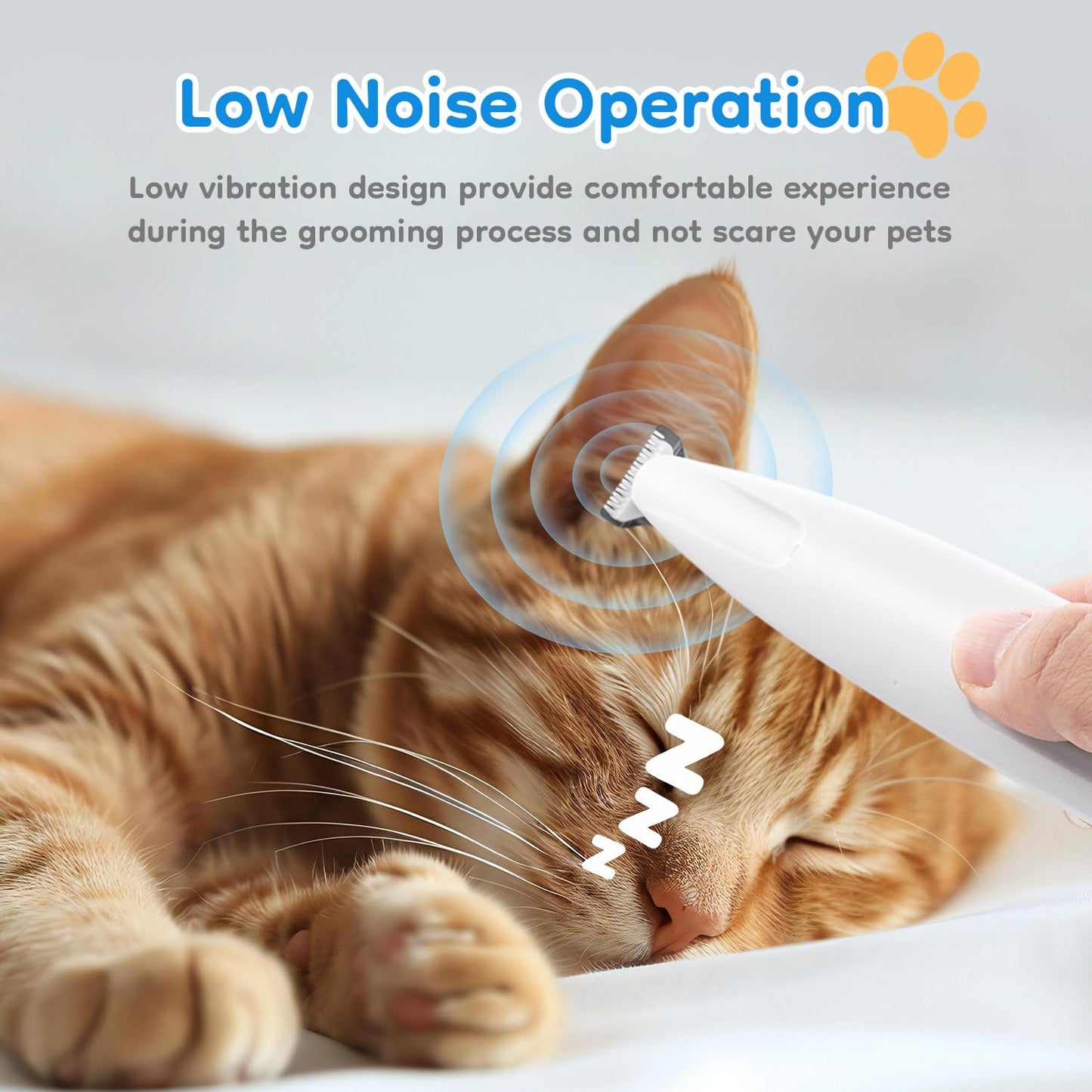 Mcbazel Cordless Dog Paw Trimmer with LED Light, Quiet Precision Pet Grooming Kit for Dogs and Cats, Electric Hair Clipper Pet Shaver for Paws, Face, Ears and Sensitive Areas - Available at All In One Marketplace Canada
