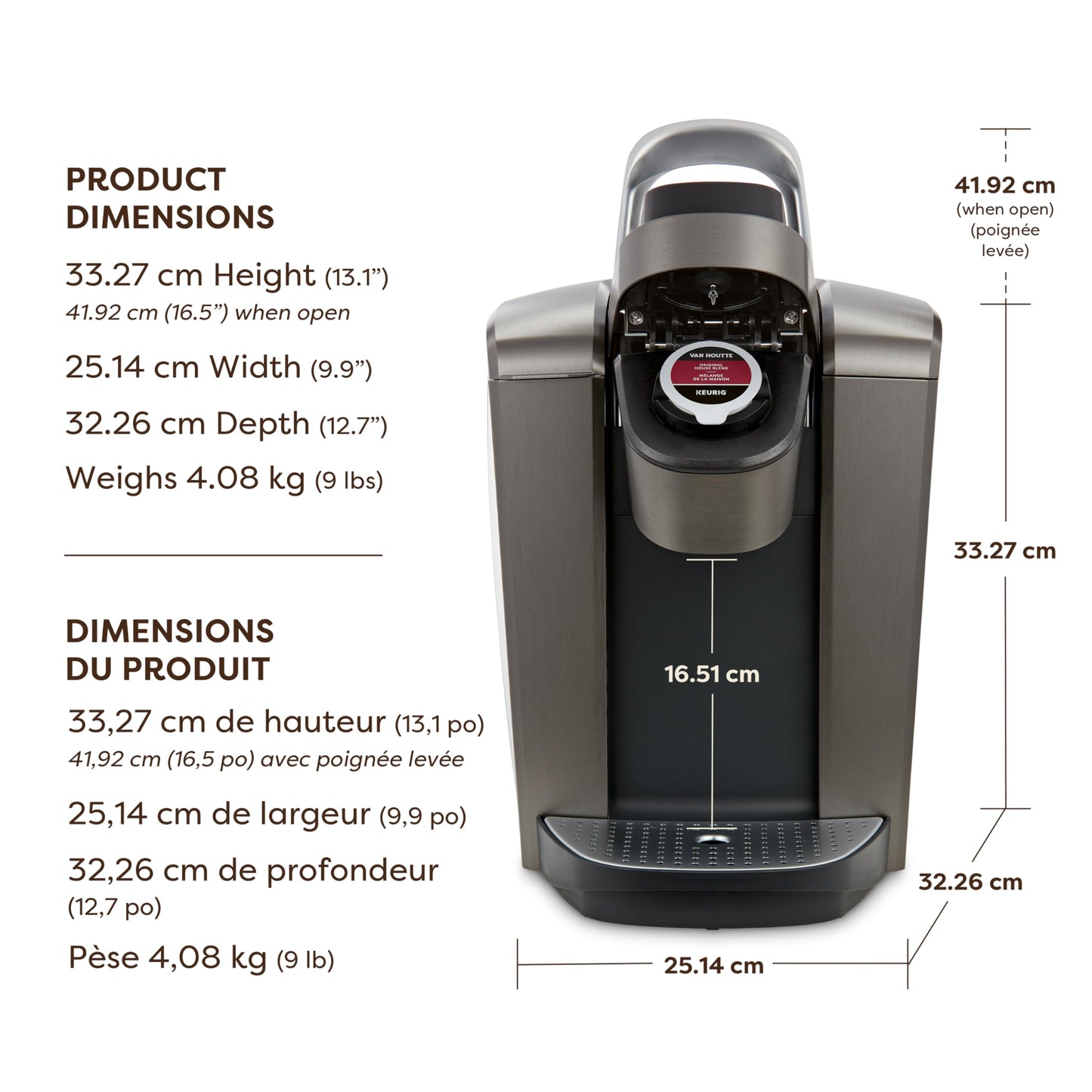 Keurig K-Elite Single Serve K-Cup Pod Coffee Maker, With Iced Brew Functionality And Quiet Brew Technology, Brushed Slate