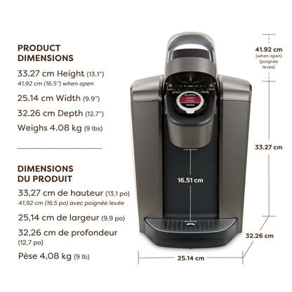 Keurig K-Elite Single Serve K-Cup Pod Coffee Maker, With Iced Brew Functionality And Quiet Brew Technology, Brushed Slate
