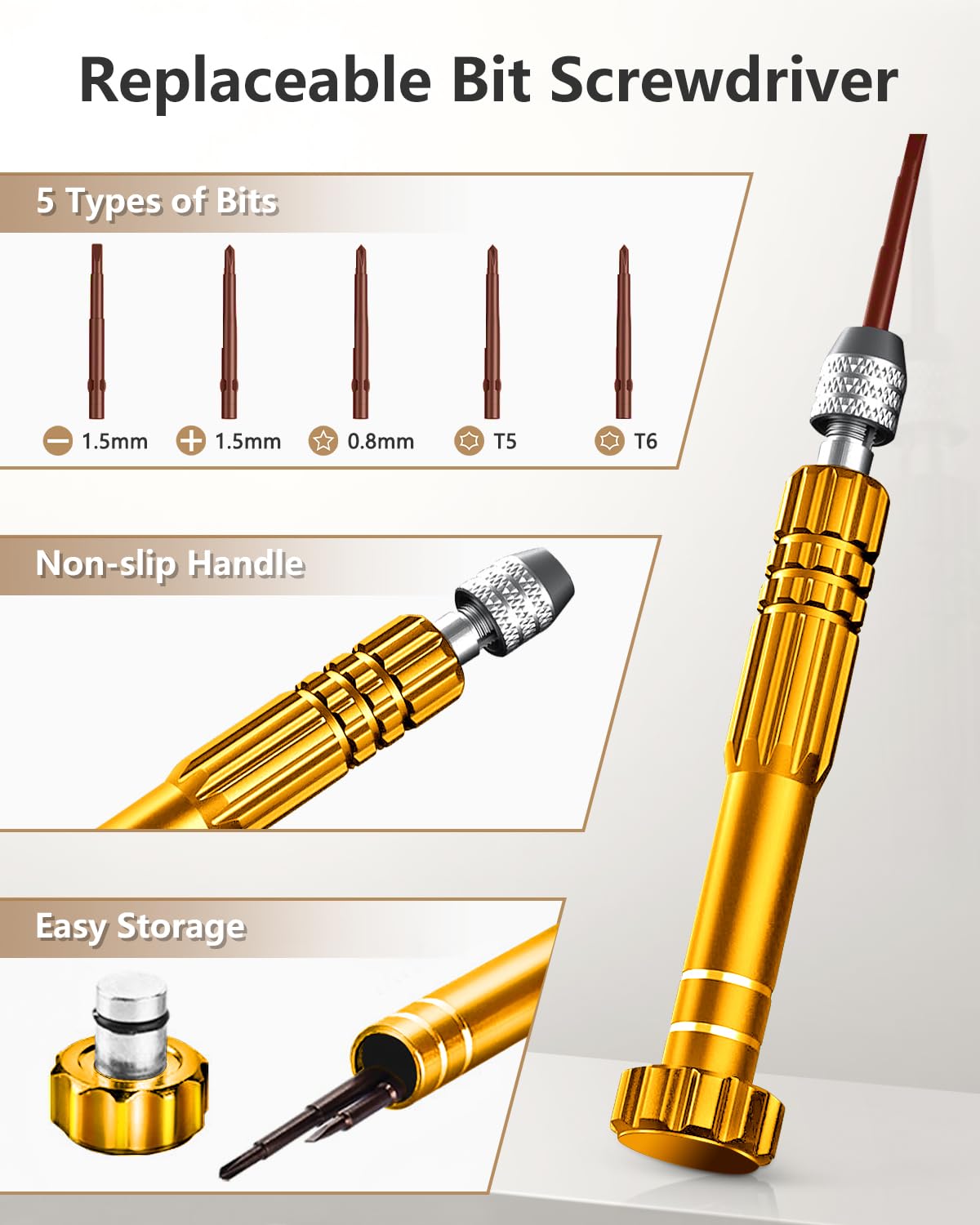 EasyTime Watch Repair Kit, Watch Link Removal Tool, Watch Band Adjustment, Including Watch Back Case Opener, Spring Bar, Operation Manual, Suitable for Battery Replacement and Strap disassemble - Available at All In One Marketplace Canada