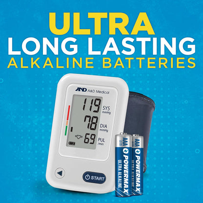 Powermax 100-Count Triple AAA Batteries, Ultra Long Lasting Alkaline Battery for Home and Office, 10-Year Shelf Life, Reclosable Packaging Powermax