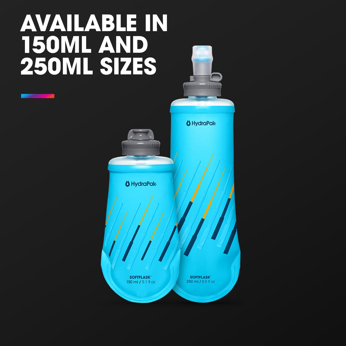 HydraPak SoftFlask Collapsible Nutrition Flask 2-Pack (150ml, Malibu) 🍁 All In One Marketplace Canada
