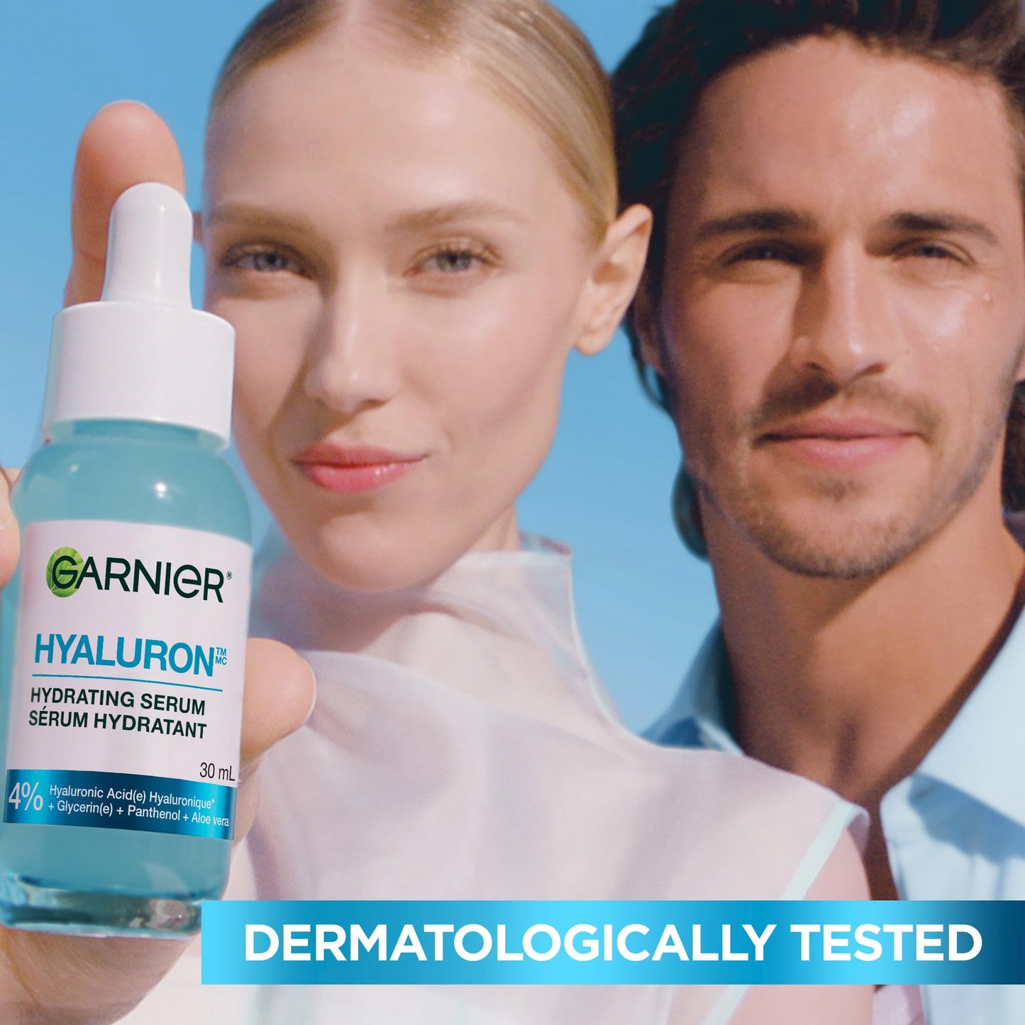 Garnier Hyaluronic Acid Face Serum, With Aloe Vera, Pro-Ceramides, Glycerin, Panthenol, Glass Skin, Reinforce Skin's Moisture Barrier, Hydrating, Replumpling, Normal To Combination, Vegan, 30ml - Available at All In One Marketplace Canada