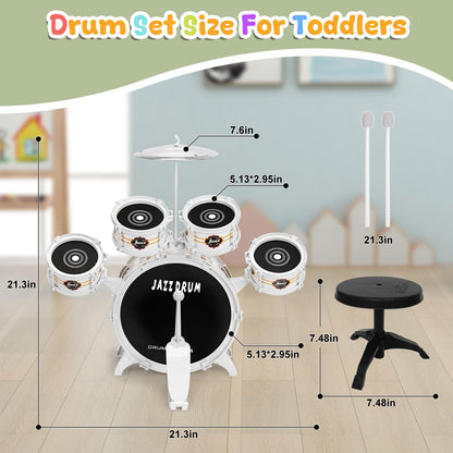 Kids Drum Set for Toddlers 1-3 - 5 Drums Musical Toys for Kids 3-5 Boy Girl 🍁 All In One Marketplace Canada