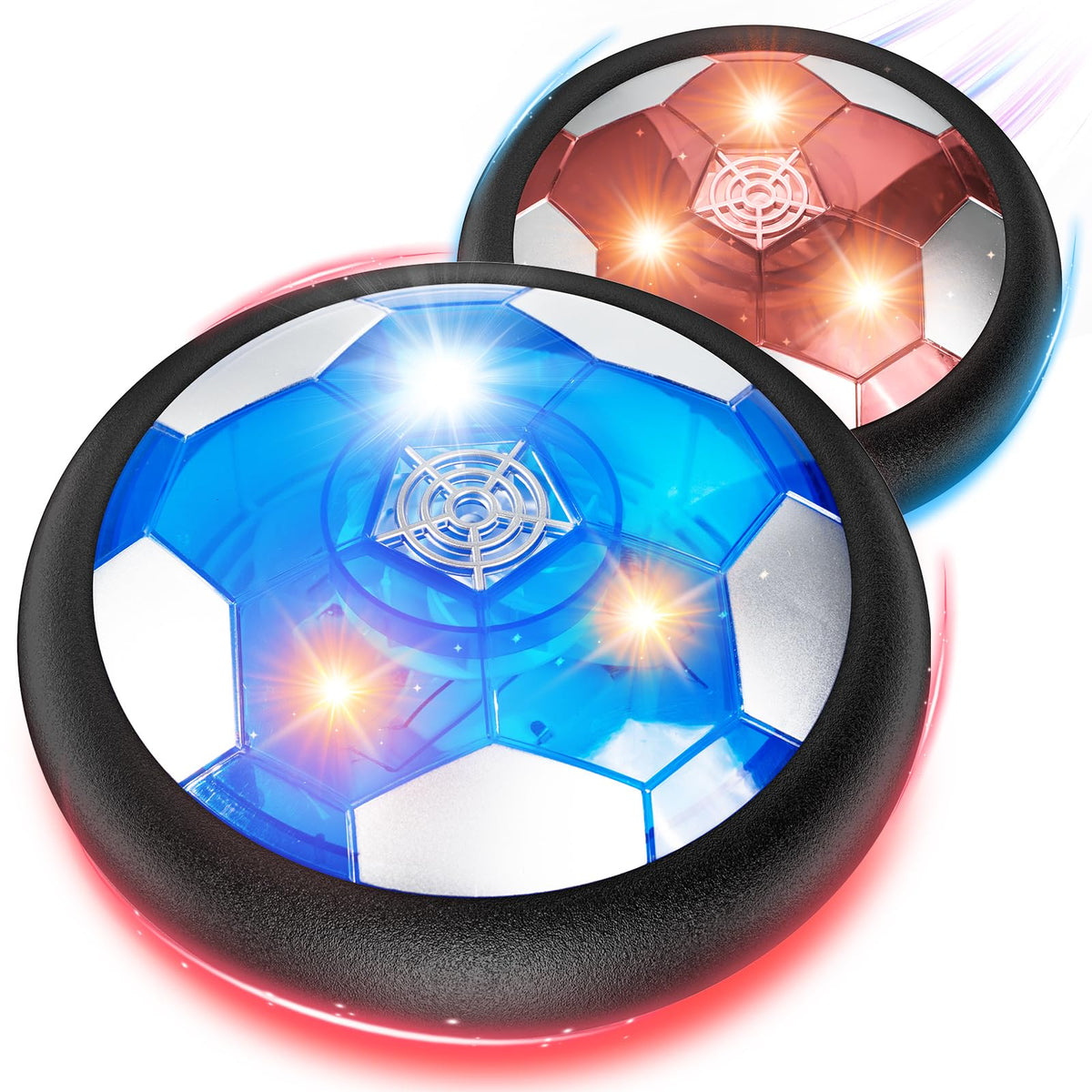 2Pcs LED Hover Soccer Ball Indoor Toys for 3-12 Year Old Boys Girls Christmas Birthday Gifts for 3 4 5 6 7 8 9 10 Years Old Kids Air Floating Soccer Toy Toddler Games Foam Bumper 🍁 All In One Marketplace Canada
