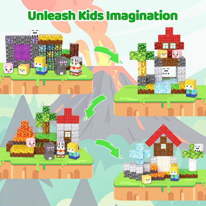 SSAWER Magnetic Blocks, 150PCS Toys Building Blocks Cubes Gifts for Kids 🍁 All In One Marketplace Canada