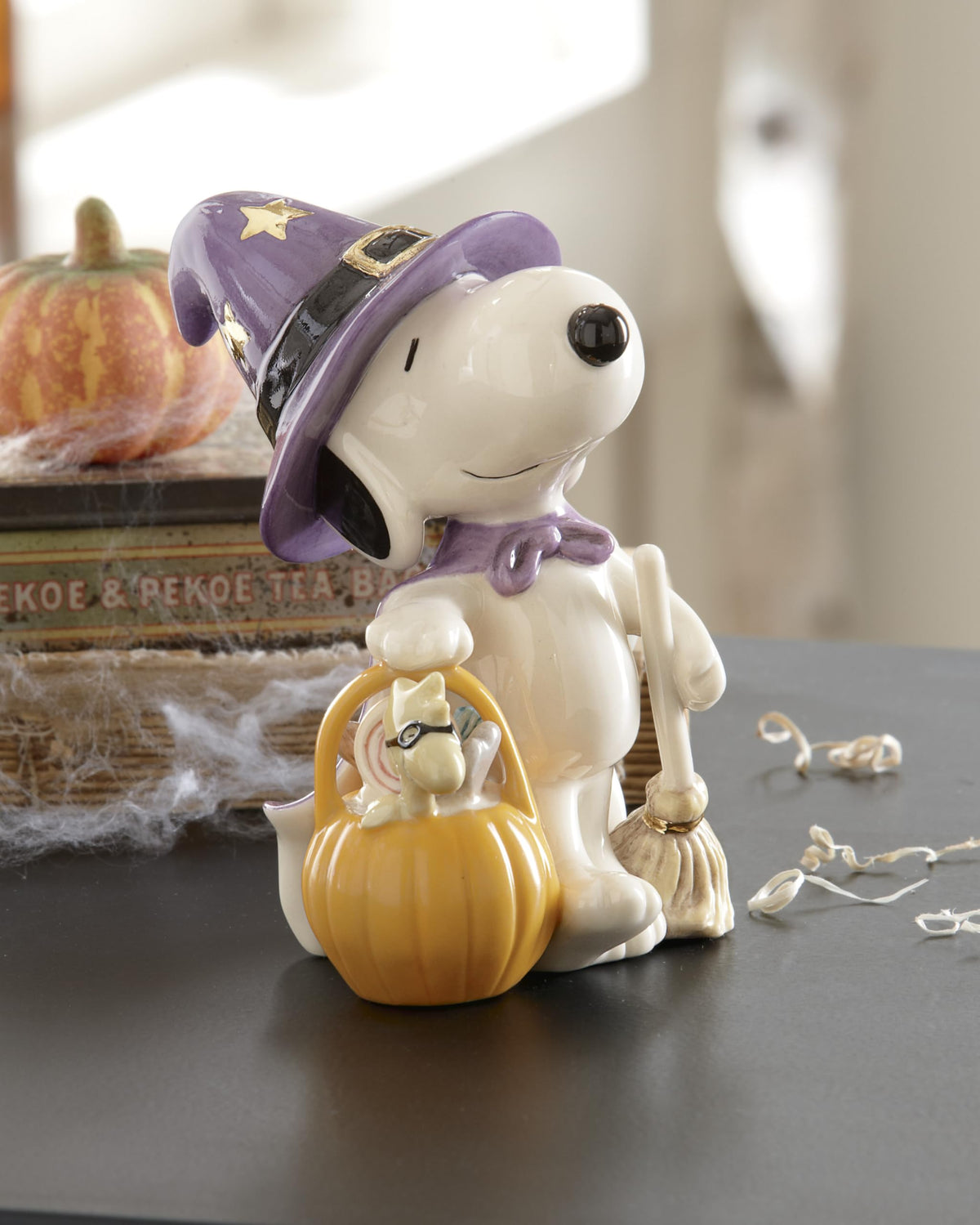 Lenox Peanuts Snoopy Bewitching Treats Halloween Figurine, 4.38-in