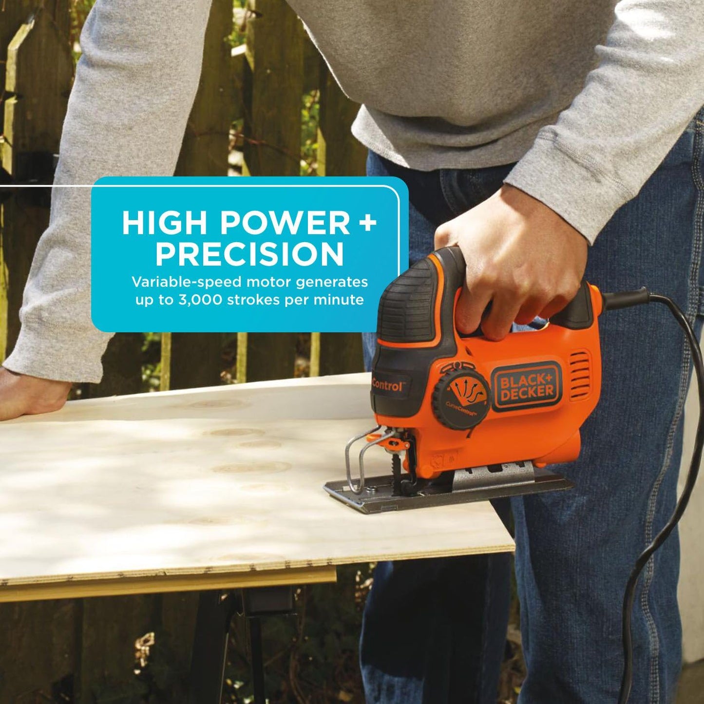 BLACK+DECKER Jig Saw, Smart Select, 5.0-Amp (BDEJS600C) BLACK+DECKER