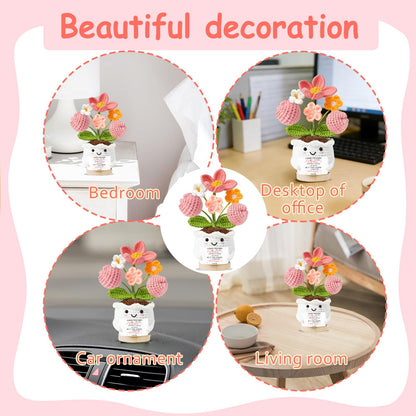 Best Friend Friendship Gifts for Women Crochet Flowers Small Birthday Gifts for Women Her Christmas Galentines Graduation Gifts for Friends Colleague Bestie Cute Stuff Desk Room Decor 🍁 All In One Marketplace Canada