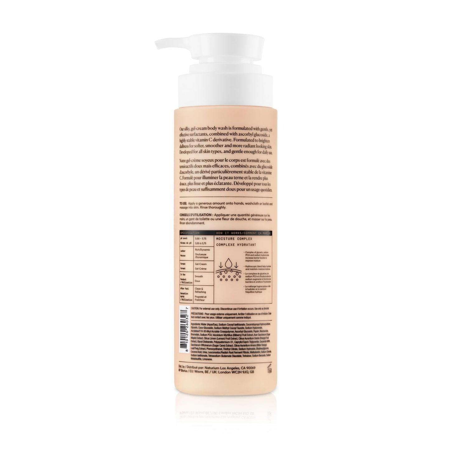 Naturium The Brightener Vitamin C Body Wash | Gentle Cleanser | 16.9 FL OZ / 500 ml