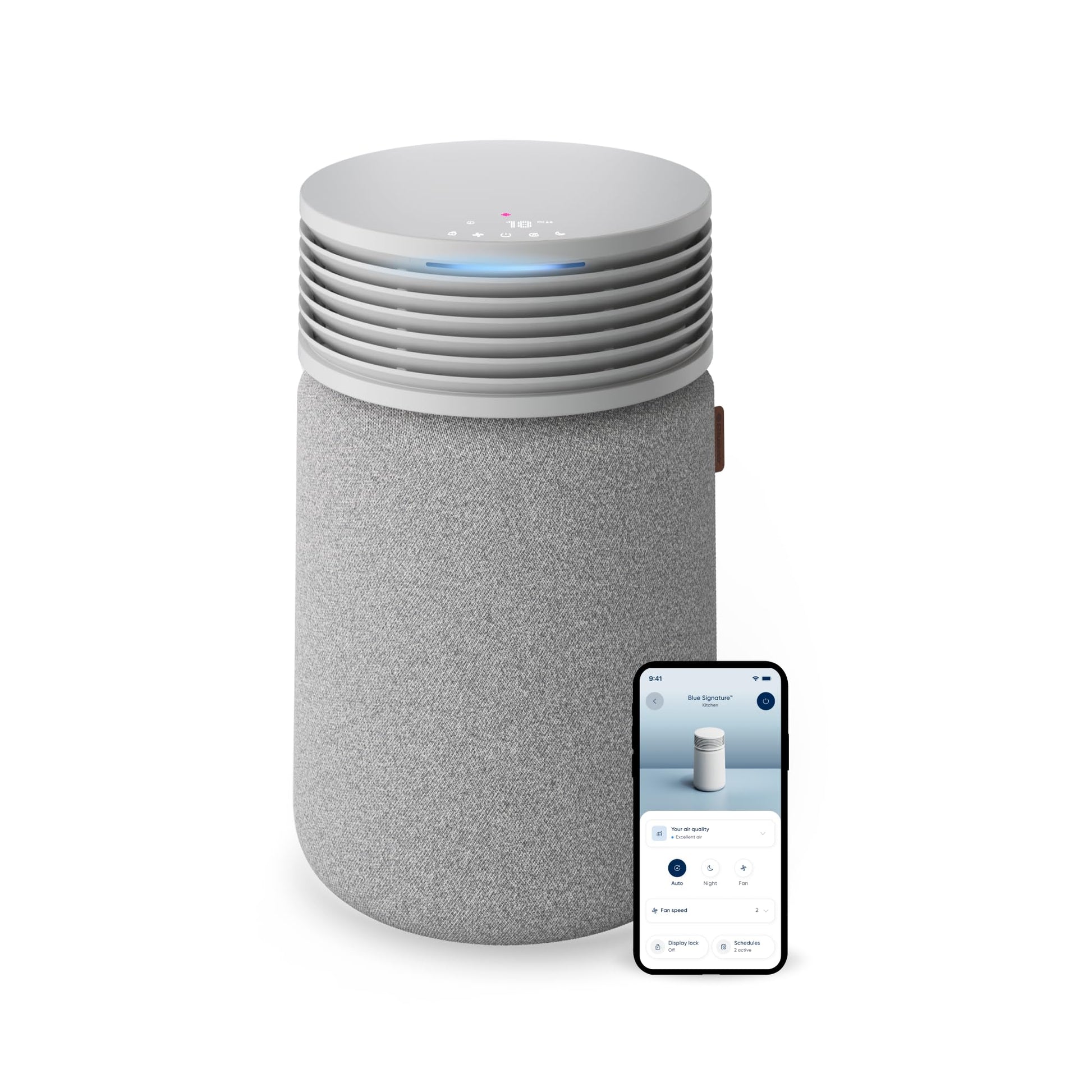 BLUEAIR Blue Signature SP3i Air Purifier for Medium Rooms up to 2,250 sq ft, HEPASilent Filtration, WiFi Smart Control, Auto Mode, Odor & Smoke Removal, Pet Hair & Dust, AHAM Verified, Table Design BLUEAIR