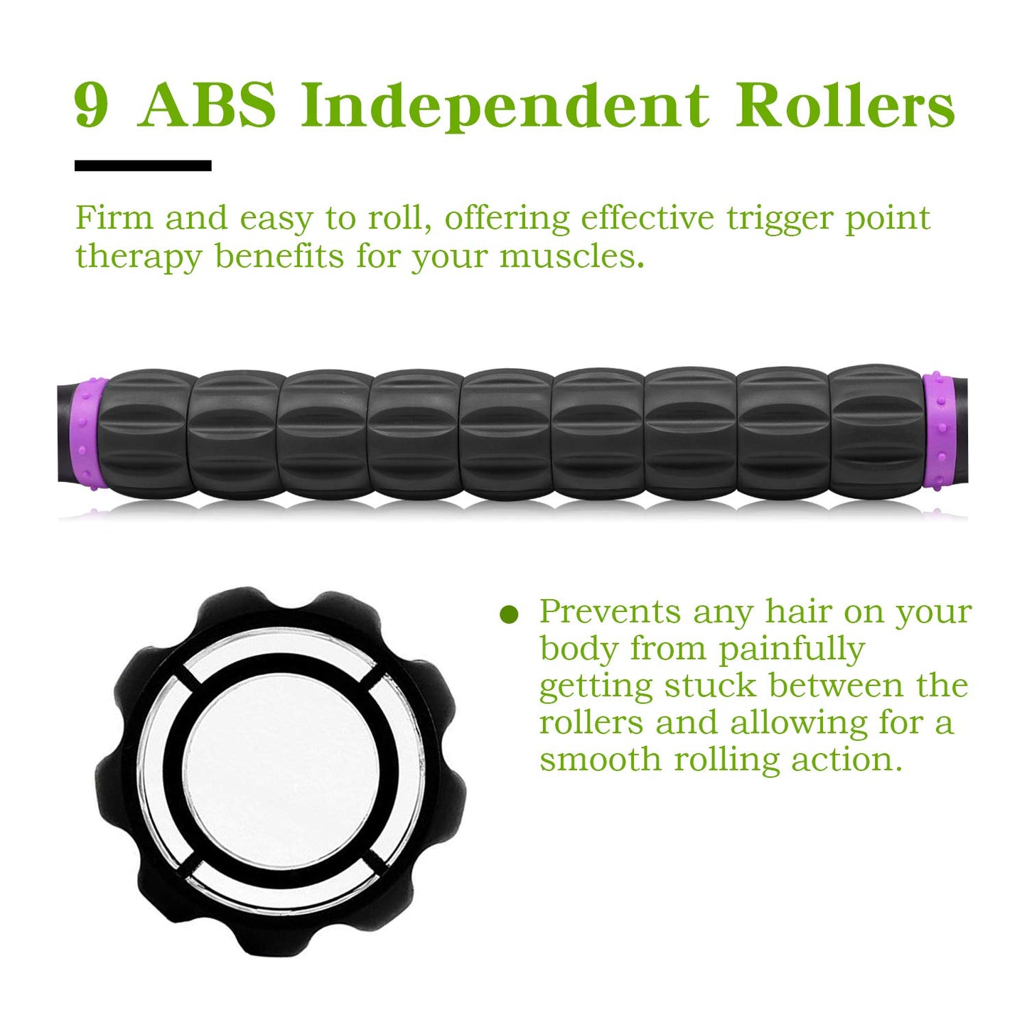 Muscle Roller, Massage Roller Stick for Athletes, Help Reducing Muscle Soreness Cramping Tightness Leg Arms Back Calves Muscle Massager(Purple) - Available at All In One Marketplace Canada