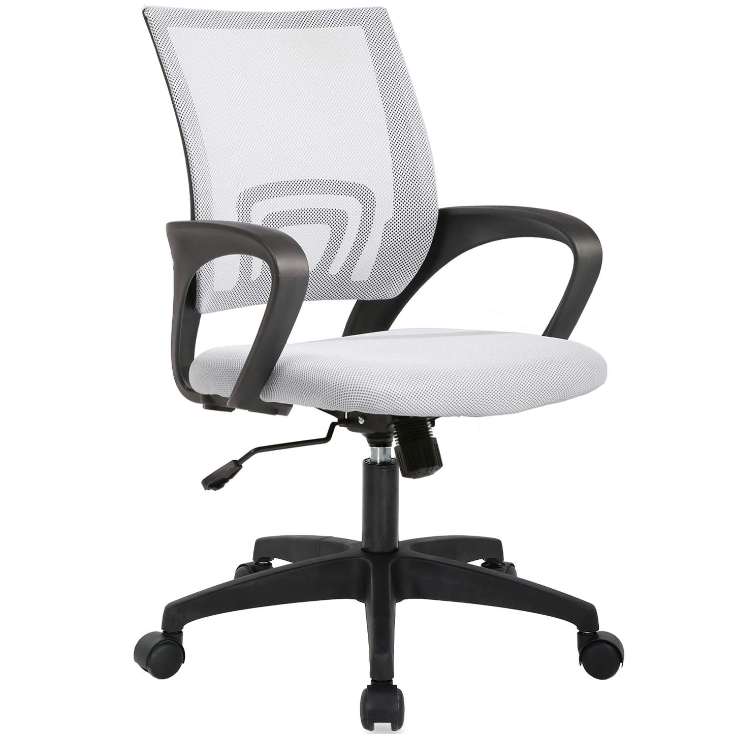 BestOffice Home Office Chair Ergonomic Desk Chair Mesh Computer Chair with Lumbar Support Armrest Executive Rolling Swivel Adjustable Mid Back Task Chair for Women Adults, Black (White) 🍁 All In One Marketplace Canada