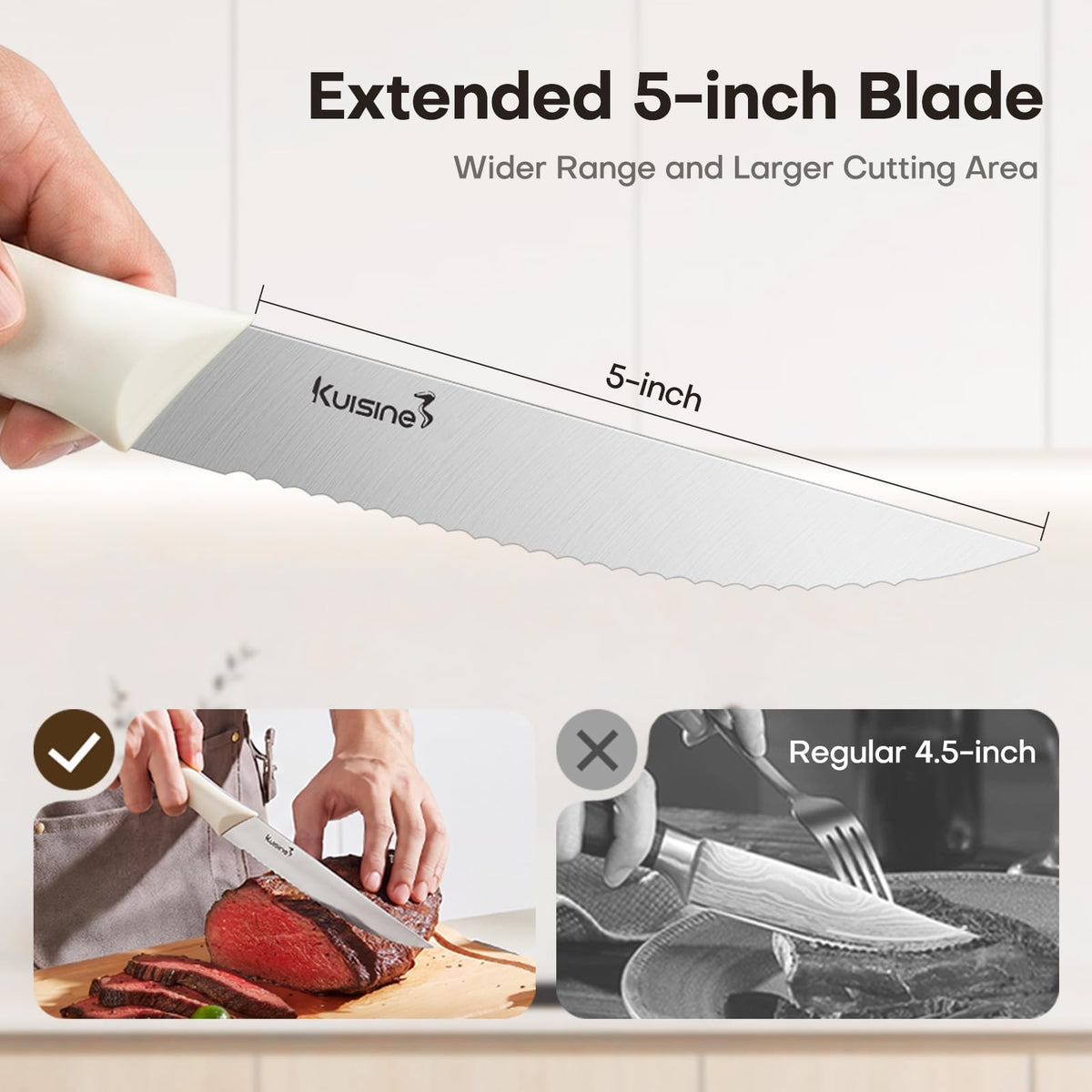 Kuisine Natural Wood 15Pcs Kitchen Knife Block Set with Built-in Sharpener 🍁 All In One Marketplace Canada