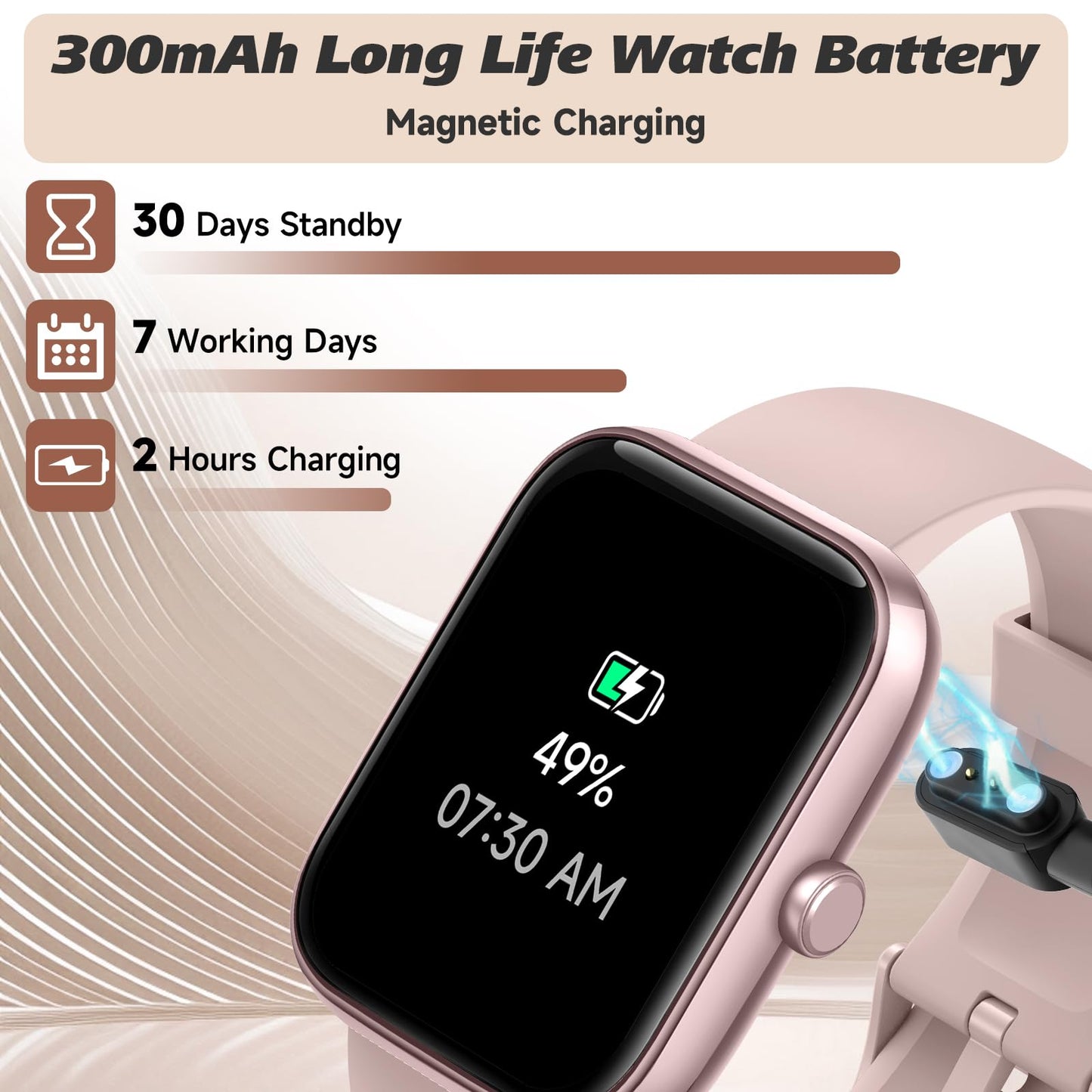 Smart Watch for Men Women with Bluetooth Call, Alexa Built-in, Heart Rate & Sleep Monitor, 1.83" DIY Dial Fitness Watch with 100+ Sport Modes, IP68 Waterproof, Compatible with Android iOS