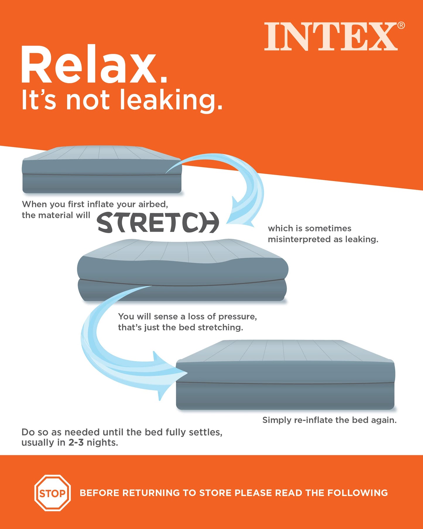 INTEX 64777E Dura-Beam Standard Prestige Air Mattress: Fiber-Tech – Twin Size – 10in Bed Height – 600lb Weight Capacity – Pump Included 🍁 All In One Marketplace Canada