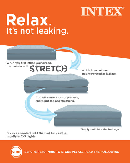 INTEX 64777E Dura-Beam Standard Prestige Air Mattress: Fiber-Tech – Twin Size – 10in Bed Height – 600lb Weight Capacity – Pump Included 🍁 All In One Marketplace Canada