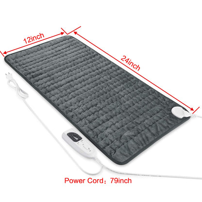Heating Pad Electric Heat Pad, Hot Heated Pad,Moist Heat Heating Pad Moist and Dry Heat,Multiple Temp and Timer Settings (Gray green, 24"X12")