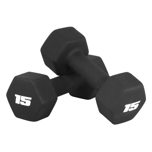 CAP Barbell Neoprene Dumbbell Weights, 15 lb Pair, Black 🍁 All In One Marketplace Canada