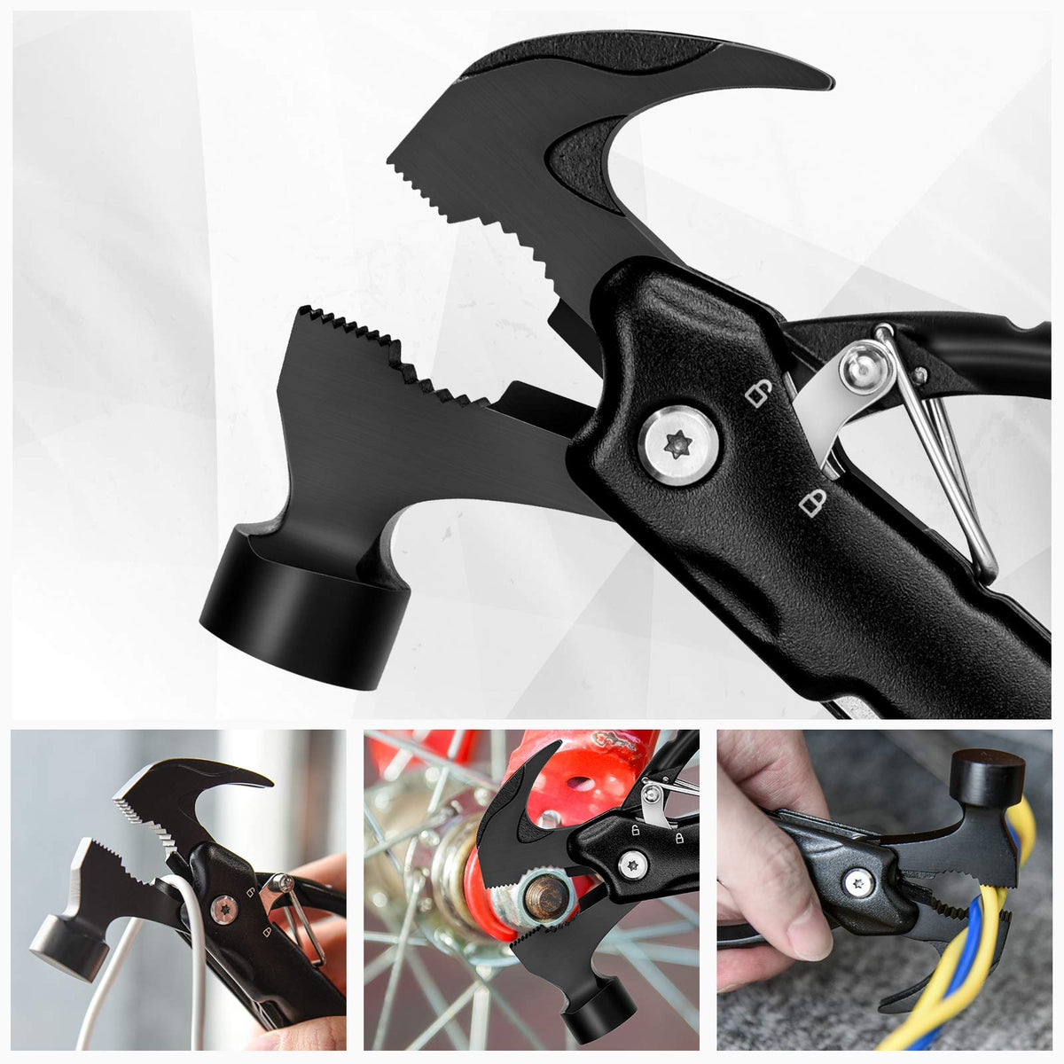 BIIB Gifts for Men, 12 in 1 Hammer Multitool, Stocking Stuffers for Men Dad 🍁 All In One Marketplace Canada