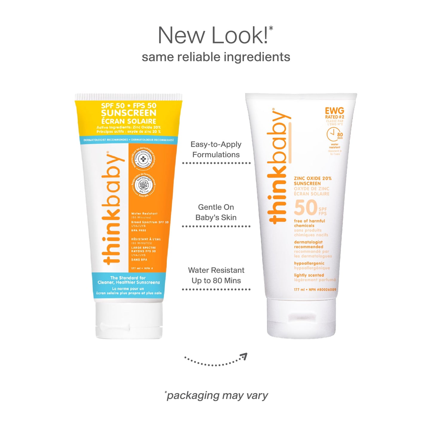 Thinkbaby - Safe Sunscreen SPF 50+, Broad Spectrum Protection - 6oz