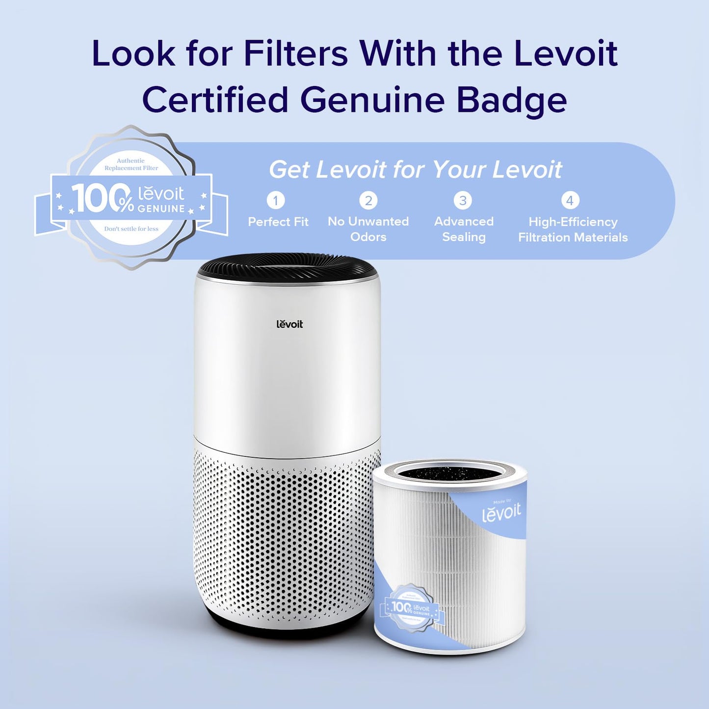Purificateurs d'air intelligents Levoit pour grandes pièces de 160 m² (1733 pi²) maximum, Core 400S-P
