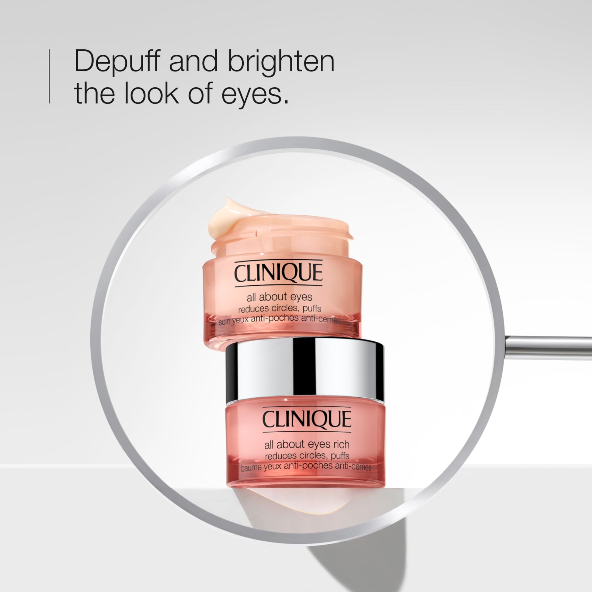 Clinique All About Eyes Rich Eye Cream For Dark Circles With Hyaluronic Acid | Hydrating, Brightening + Depuffing , Mini Travel Size, 15ml Clinique