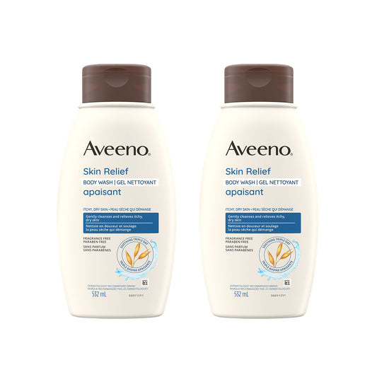 Aveeno Skin Relief Body Wash with Colloidal Oatmeal, pack of 2 🍁 All In One Marketplace Canada Aveeno