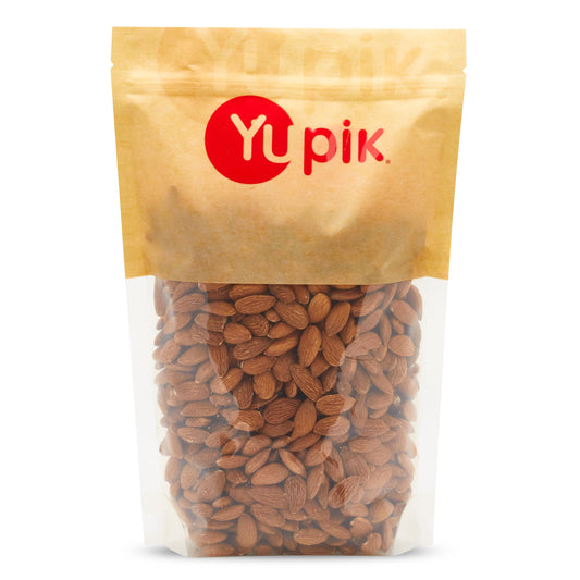 Yupik Raw Almonds, Small Size, 1Kg, Gluten-Free, Kosher, Salt-Free, Source Of Protein, Fiber, Iron & Calcium, Healthy Snack