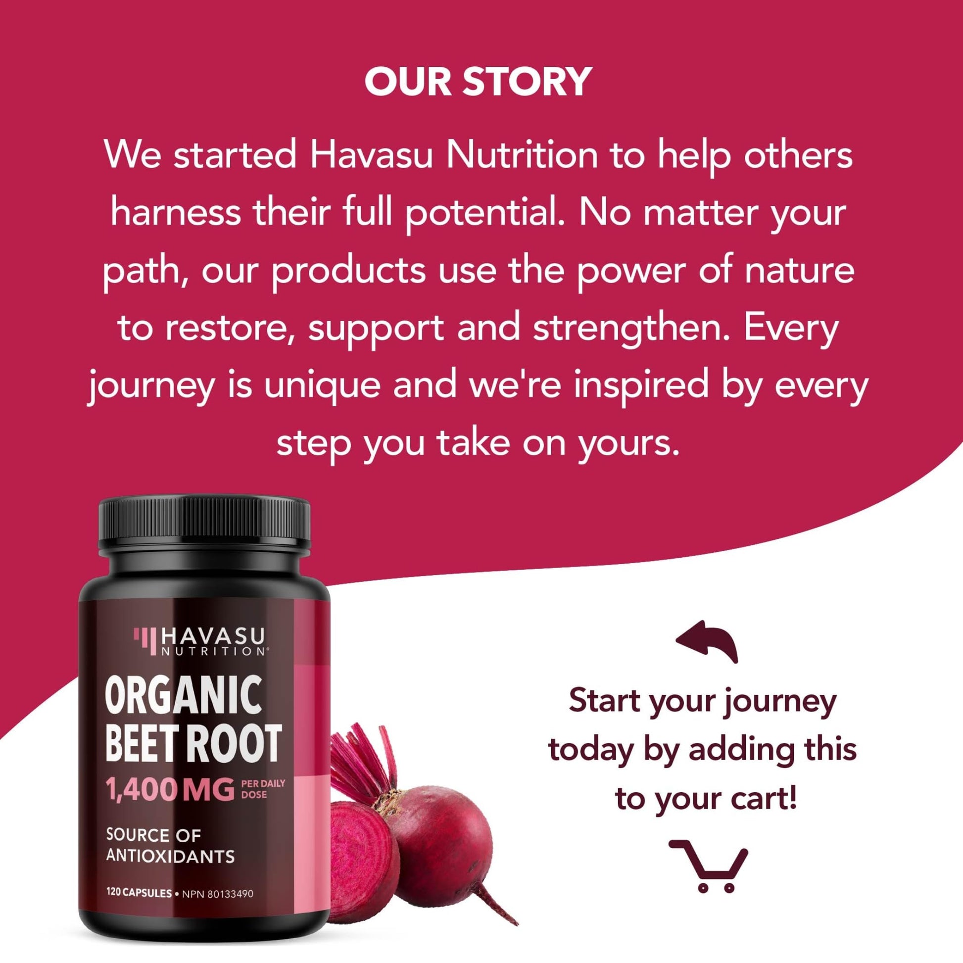 Organic Beetroot Capsules 1400MG | Potent Nitric Oxide for Healthy Blood Flow Support & Energy | 700MG Beetroot Powder Per Capsule | Nitric Oxide Supplements for Men & Women | Made in Canada | 120 Ct