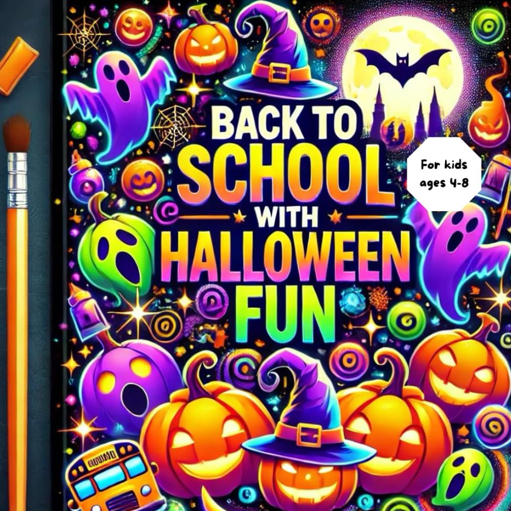 Back to School with Halloween Fun for Kids ages 4-8: Creative Drawing | Labyrinth Puzzles |Number Games | Decoding Challenges | Riddles | Poems |Vocabulary Hunts |Artistic Coloring and Beyond!
