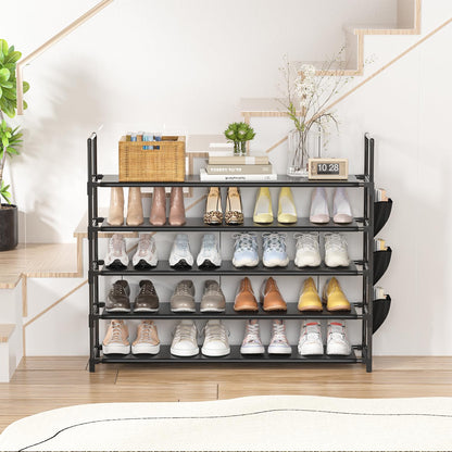 Shoe Rack 5 Tier Shoe Organizer Shoe Storage 20-25 Pairs for Closet Entryway Shoes Holder Space Saving Tall Shoes Shelf for Bedroom Garage Door - Available at All In One Marketplace Canada